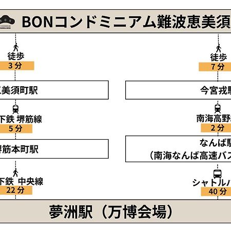 Bon Condominium Namba Ebisu Осака Екстериор снимка